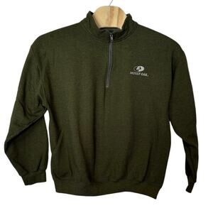 Mossy Oak Mens Cadet Quarter 1/4 Zip Pullover Sweatshirt Size XL Hunting Country